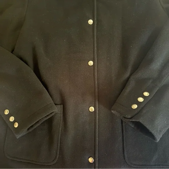 Jason Kole‎ Black Wool Jacket Blazer Large USA Made Snap Button Lined - Picture 9 of 10